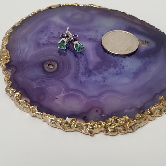 1/2 CTTW Emerald Earrings - Picture 5 of 5